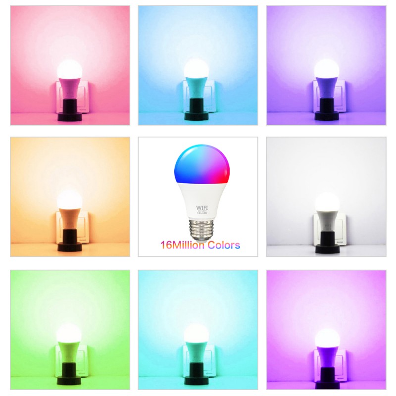 LED Ampoule Ruban Intelligente remote control Led Smart Bulb E27, RGB Ampoule 7W