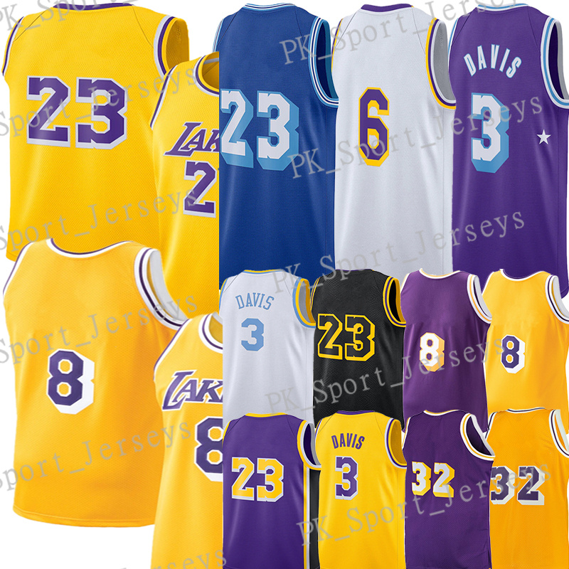 #3 Anthony Davis Basketball Jersey 15 Austin Reaves 28 Rui Hachimura D 'Angelo 1 Russell 6 24 8 32 0 Westbrook Vintage jerseys