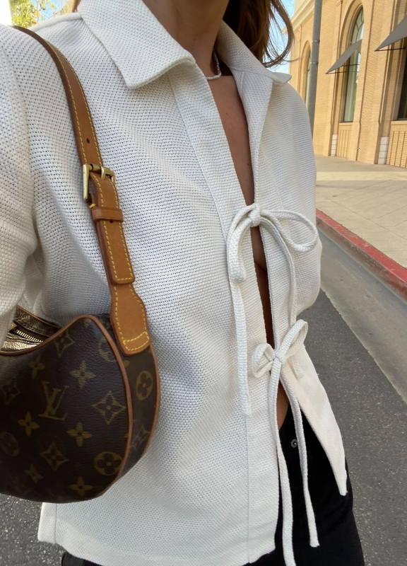 Womens Jackets Gaono Women Coat Tops Solid Color TieUp Front Lapel Neck Long Sleeve Casual Streetwear Cardigan Top Y2K 230726