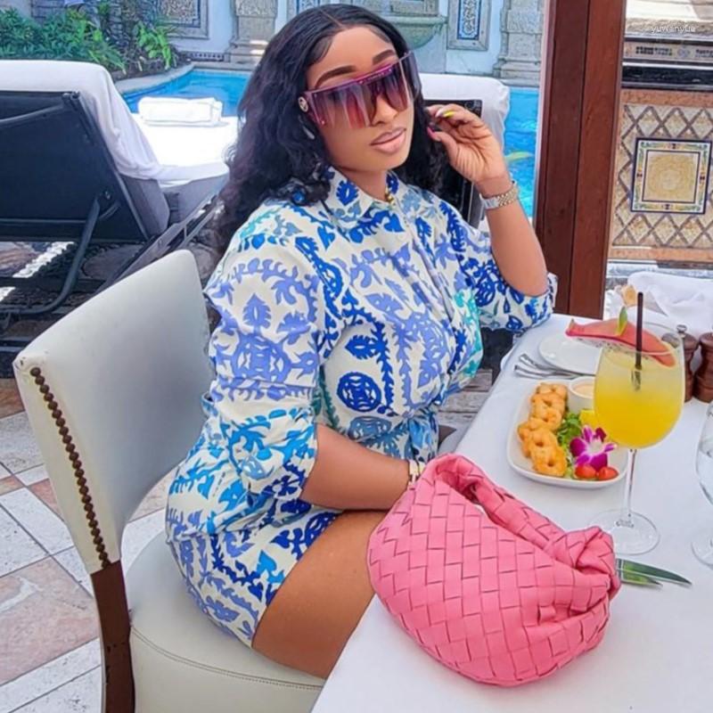 Womens Tracksuits Two Piece Set Fashion Long Sleeve Shirt Top Button Cardigan Elastic Waist Shorts Matching Tracksuit