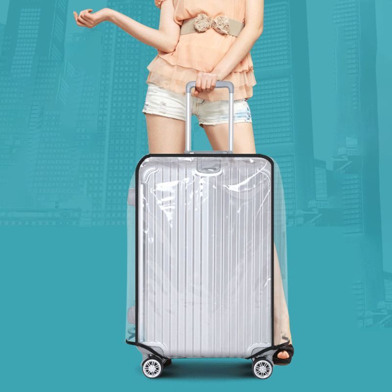Bag Parts Accessories Full Transparent Luggage Protector Cover Thicken Suitcase Protector Cover PVC Suitcase Cover Rolling Luggage Cover 230726