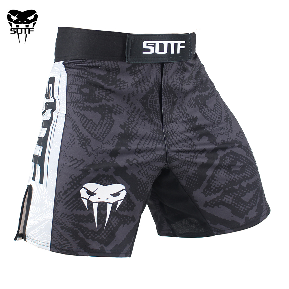 Men's Shorts SOTF Snake Scale Fitness Breathable Sports Ferocious MMA boxing shorts Tiger Muay Thai mma shorts fight shorts kickboxing boxing 230