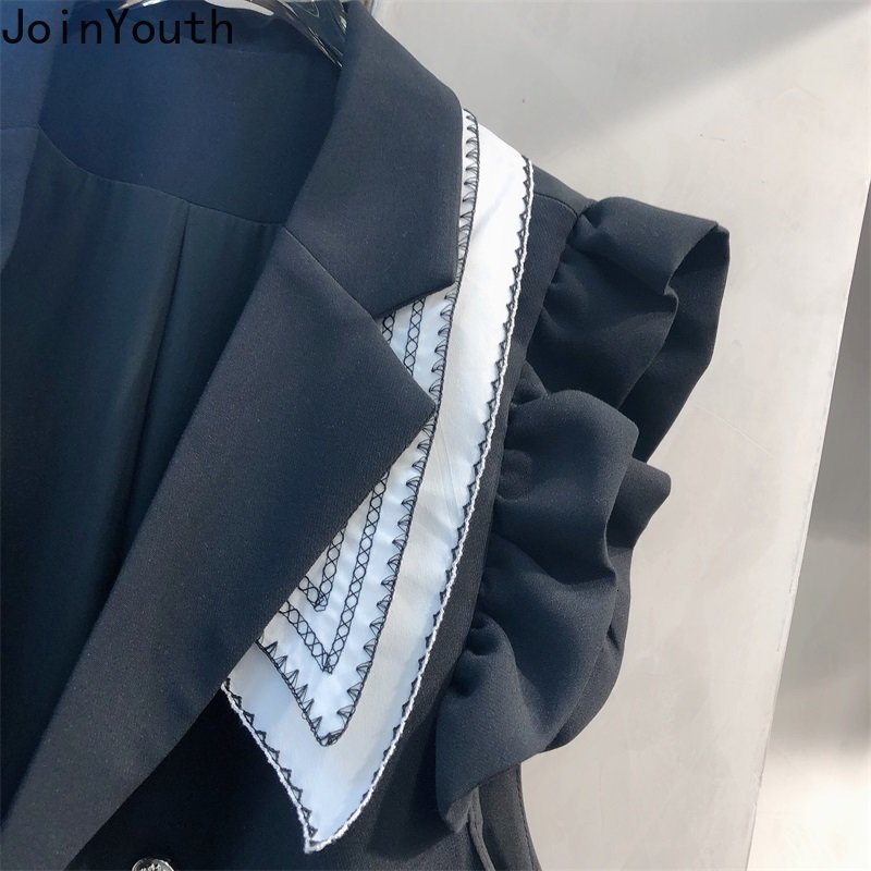 Women's Tanks Camis Elegant Vests Jackets for Women Korean Coat Casual Fashion Waistcoat Sweet Ruffles Tanks Chalecos Para Mujer Y2k Tops 230726