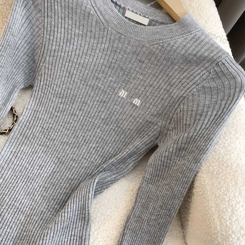 Womens T Shirt Base Shirt Womens Crew Neck Thin Knit T Shirt Top Long Sleeved Knit Sweater