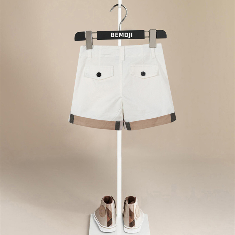 Shorts Lassic Fashion Korean Style Boys Shorts Cotton Summer Shorts for Baby Boys Thin White Black Toddler Shorts Pants Casual Clothes 230726