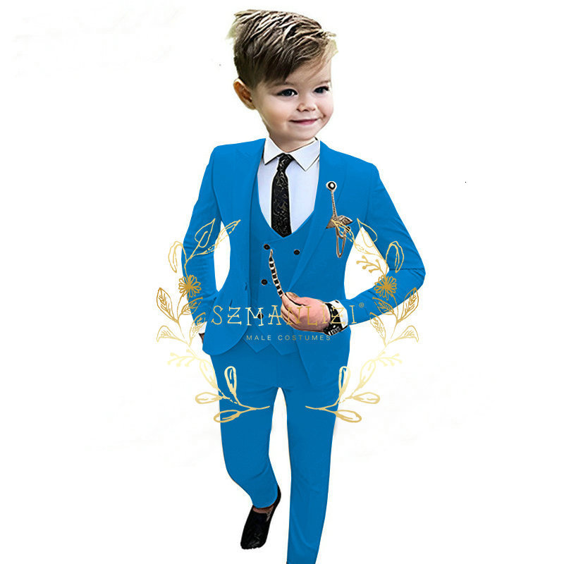 Suits Formal Beige Boys Suit 3 Piece Party Wedding Tuxedo Child Jacket Pants Vest Custom Made Kids Costume 316 years old 230726