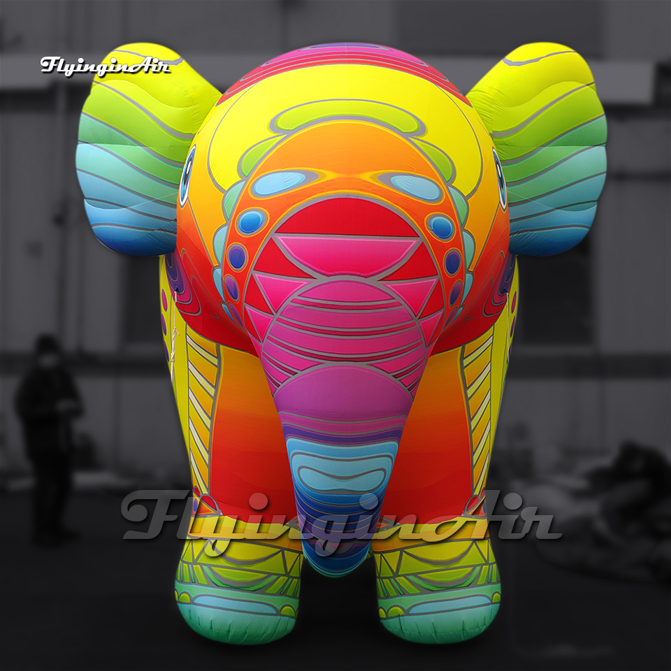 Fantastic Large Colorful Inflatable Elephant Balloon Cute Air Blow Up Cartoon Animal Mascot For Event Show