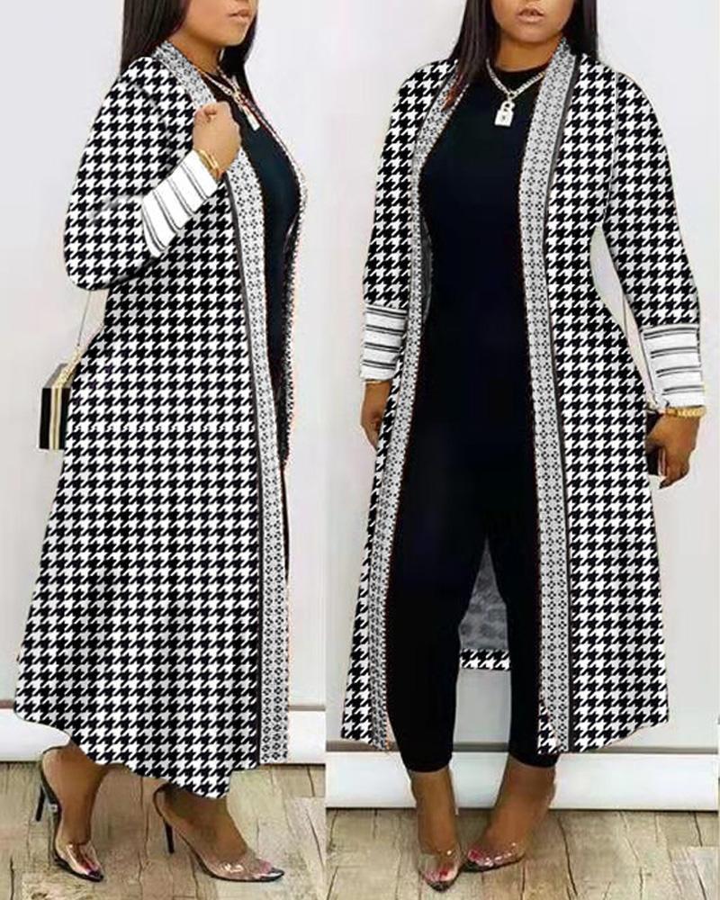 Women's Trench Coats Winter Clothes for Women Fashion Vintage Printed Long Sleeve Patchwork Coat for Women Clothes for Women Autumn Cardigan 2307