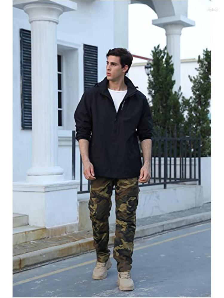 Mens Clothing Lightweight Waterproof Rain Jacket Hooded Outdoor Raincoat Hiking Windbreaker Coat Sweatshirts