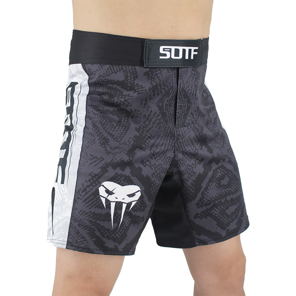 Men's Shorts SOTF Snake Scale Fitness Breathable Sports Ferocious MMA boxing shorts Tiger Muay Thai mma shorts fight shorts kickboxing boxing 230
