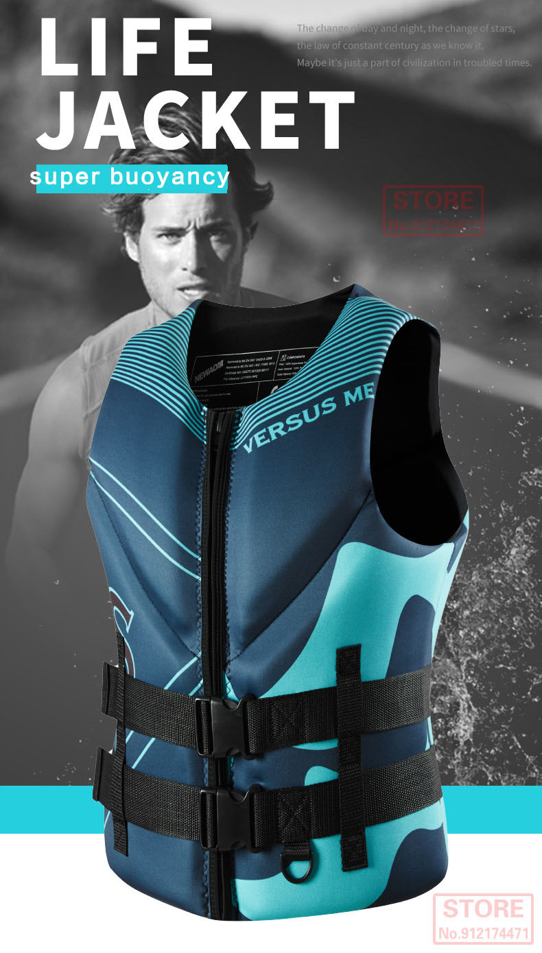 Life Vest Buoy Life Jacket for Adult Water Sport Swimming Surf Raft Kayak Fishing Jet Ski Life Vest Super Buoyancy Neoprene Rescue Life Jackets 230727