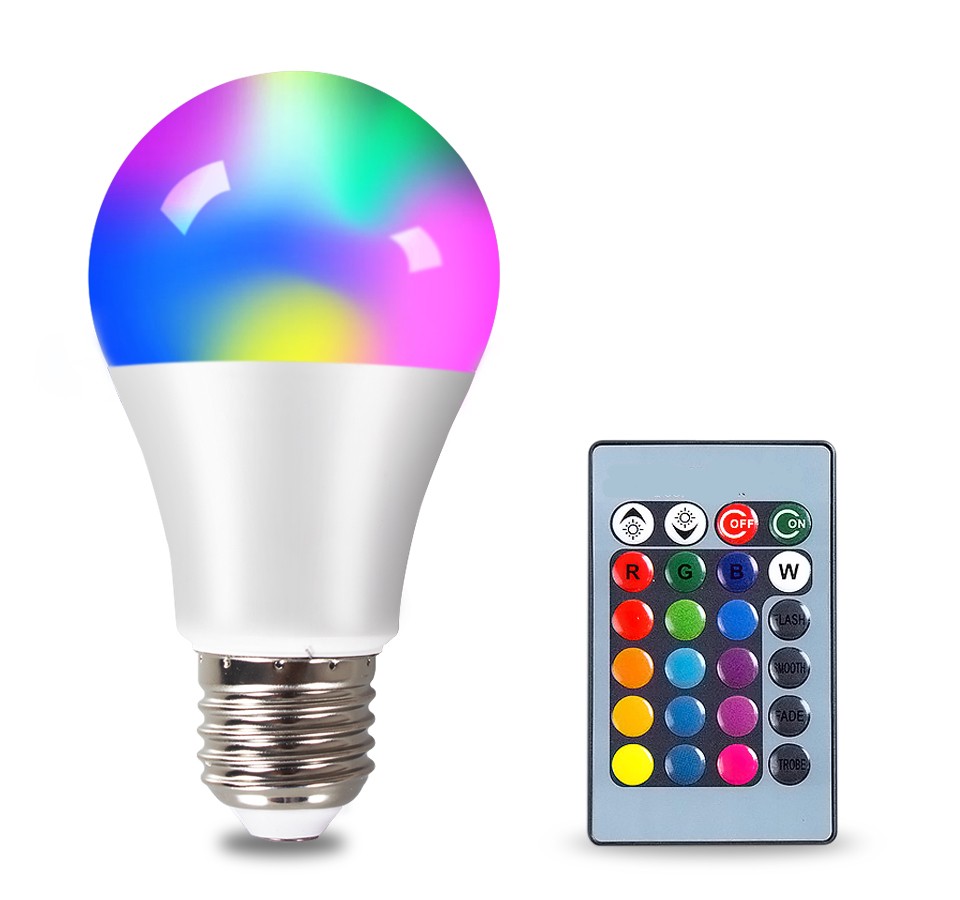 LED Ampoule Ruban Intelligente remote control Led Smart Bulb E27, RGB Ampoule 7W