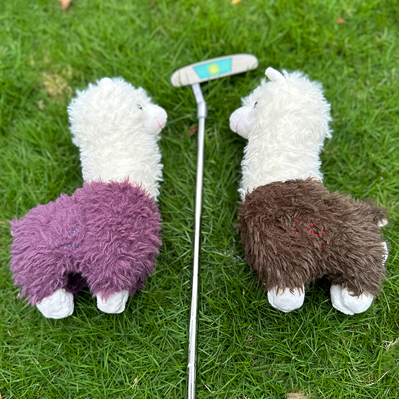 Other Golf Products Fashion Golf Club Cover Putter Head Hat Stupid and Cute Little Alpaca Plush putter headcover 230726