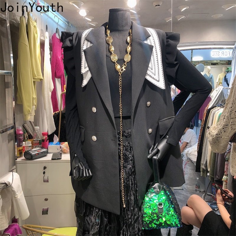 Women's Tanks Camis Elegant Vests Jackets for Women Korean Coat Casual Fashion Waistcoat Sweet Ruffles Tanks Chalecos Para Mujer Y2k Tops 230726