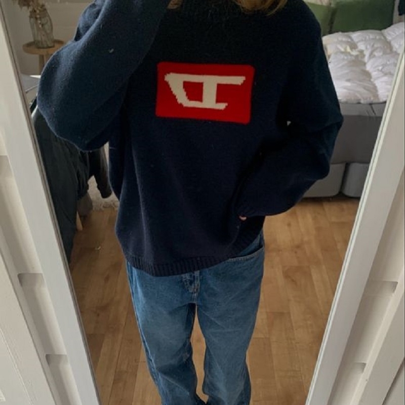 Women's Sweaters Hip Hop Streetwear Knitted Sweater Men Women Gothic Pattern Oversized Pullover Winter Harajuku Cotton Unisex Aesthetic 230726