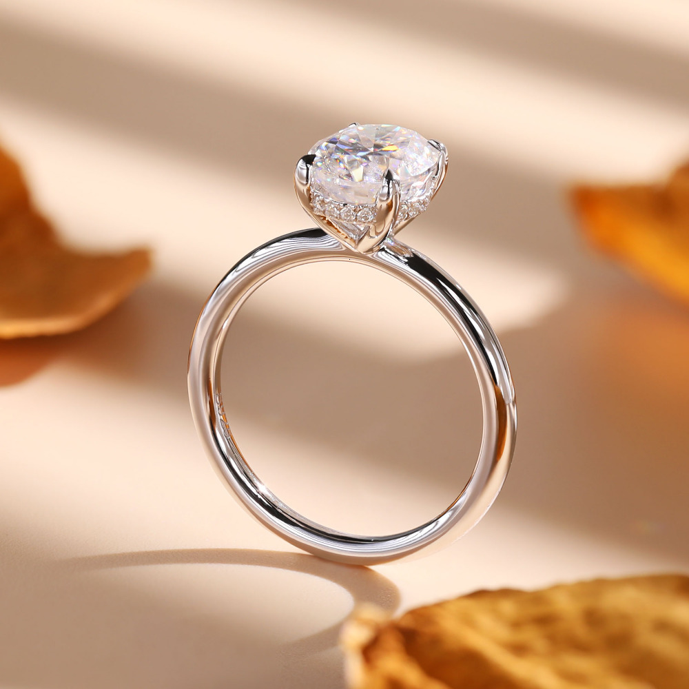 Wedding Rings Engagement for Women Solitaire Ring 925 Sterling Silver 13ct Oval Cut D Color VVSI Lab Diamond Bands Jewelry 230726