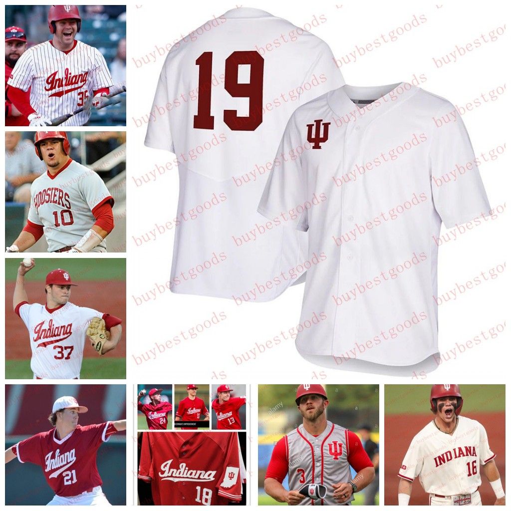 Stitched Indiana Hoosiers Baseball Jersey Custom 16 Bobby Whalen 32 Josh Pyne 5 Tyler Doanes 9 Brock Tibbitts 35 Matthew Ellis Carter Mathison 23 Jack Perkins Jersey