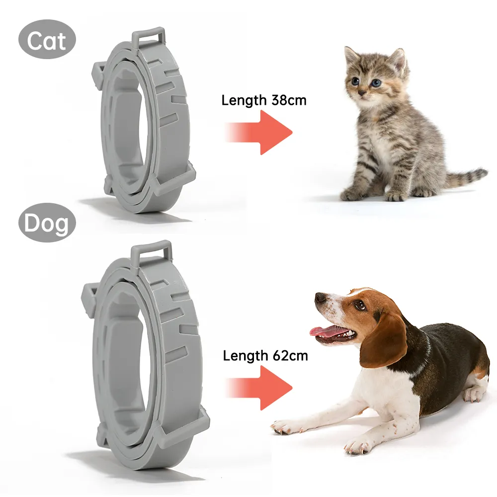 Pet Flea and Tick Collar for Dogs Cats Up To 8 Month Prevention Collar Antimosquito Insect Repellent Puppy Supplies sxjul57518842 LL