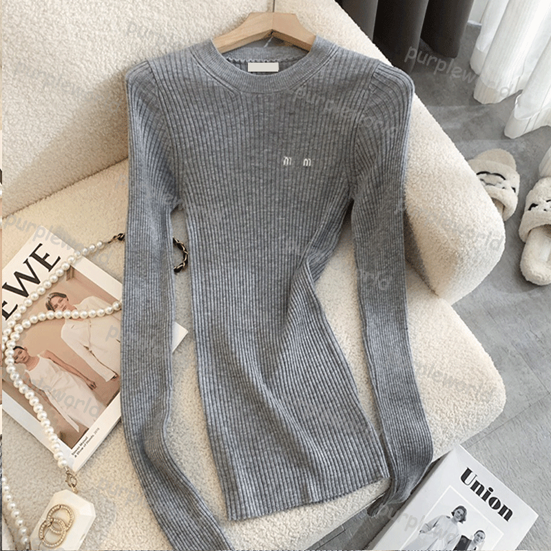 Womens T Shirt Base Shirt Womens Crew Neck Thin Knit T Shirt Top Long Sleeved Knit Sweater