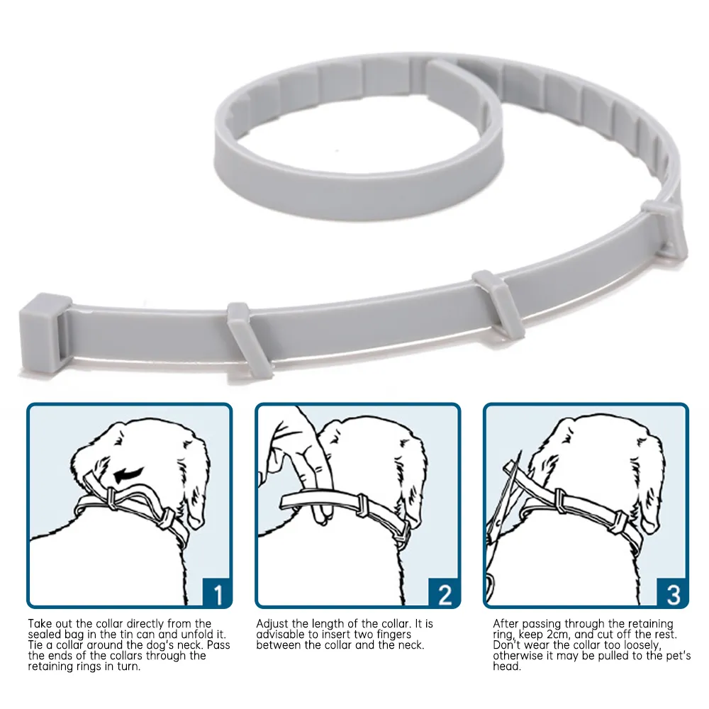 Pet Flea and Tick Collar for Dogs Cats Up To 8 Month Prevention Collar Antimosquito Insect Repellent Puppy Supplies sxjul57518842 LL