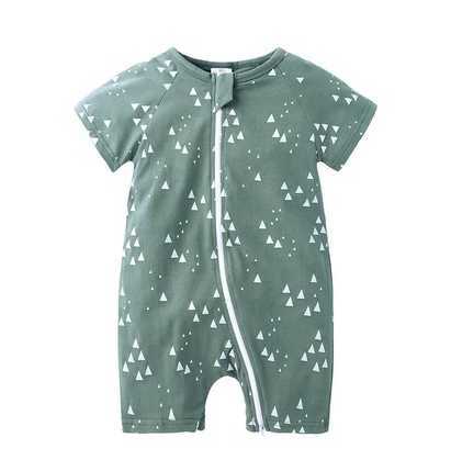 Kids Tales Brand 2020 Kids Clothes Fruit Pattern Baby Jumpsuit Short Sleeve Infant Romper Baby Boy Girl Zip Sleepsuit G1221