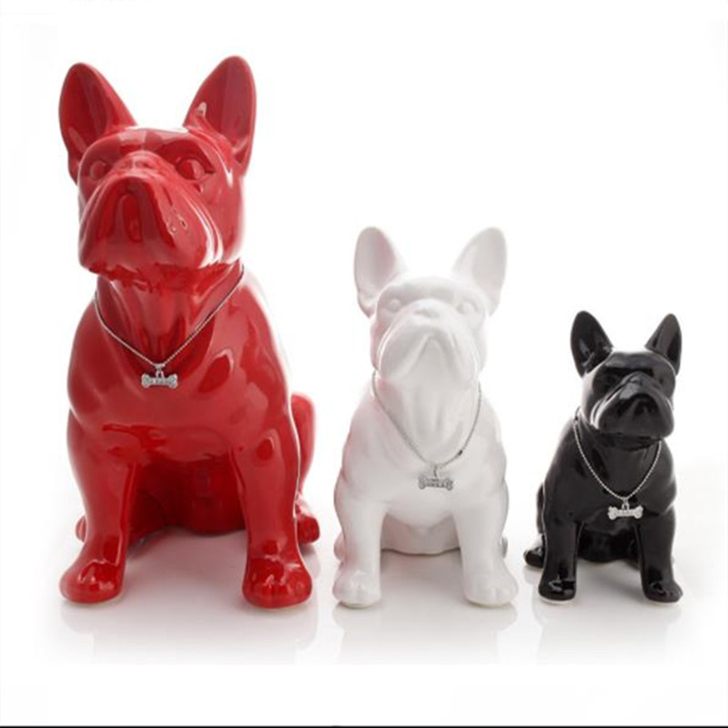 Other Event Party Supplies French Bulldog Figurine Statue Home Decoration Accessories Craft Resin Animal Living Room Sculpture Holiday Gifts 230727