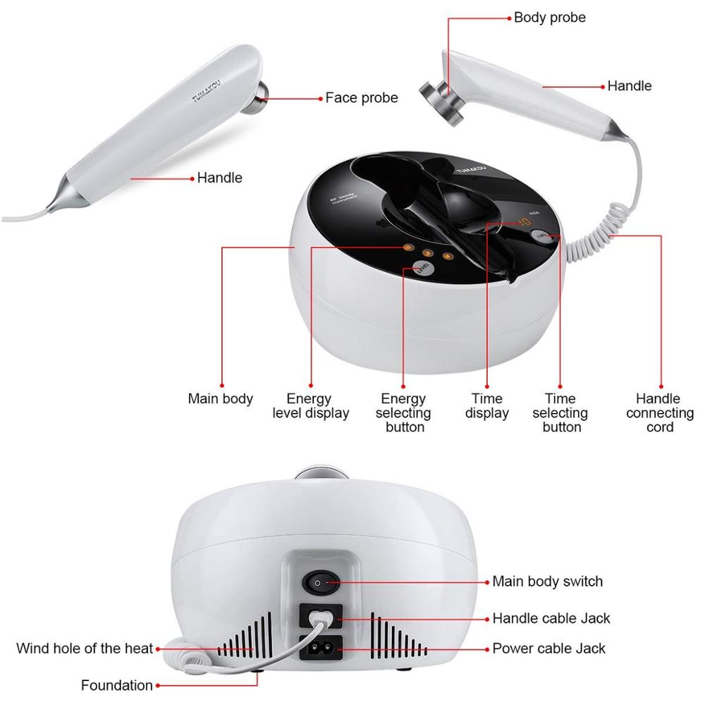 Bipolar Home Use Radio Frequency Machine, RF Facial Beauty Device for Care, Lifting, Wrinkle and Fine Line Removal, Effective Sagging Skin Tightening