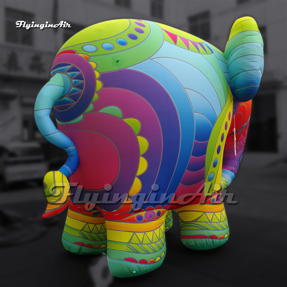 Fantastic Large Colorful Inflatable Elephant Balloon Cute Air Blow Up Cartoon Animal Mascot For Event Show