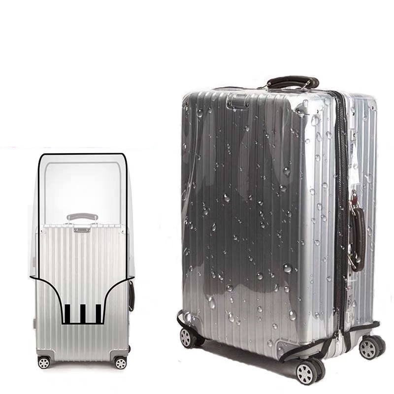 Bag Parts Accessories Transparent PVC Luggage Cover Waterproof Trolley Suitcase Dust Cover Dustproof Travel Accessories Travel Organizer 230726