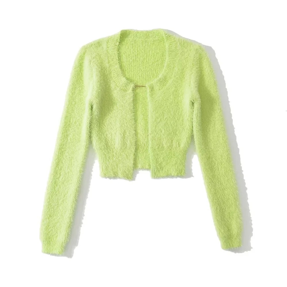 Women's Sweaters Momoluna Women La maille Neve Manches Longues Fluffy Charm Long Ssleeve Cardigan 230727