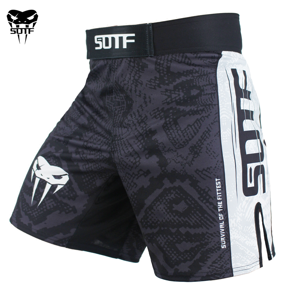 Men's Shorts SOTF Snake Scale Fitness Breathable Sports Ferocious MMA boxing shorts Tiger Muay Thai mma shorts fight shorts kickboxing boxing 230