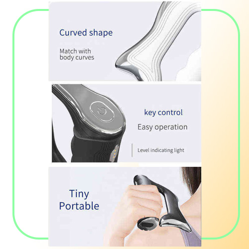 Electric Guasha Scraper EMS Muscle Therapy Massager IASTM Massage Tool Adjustable Speed Deep Fascia 3 Levels 211223