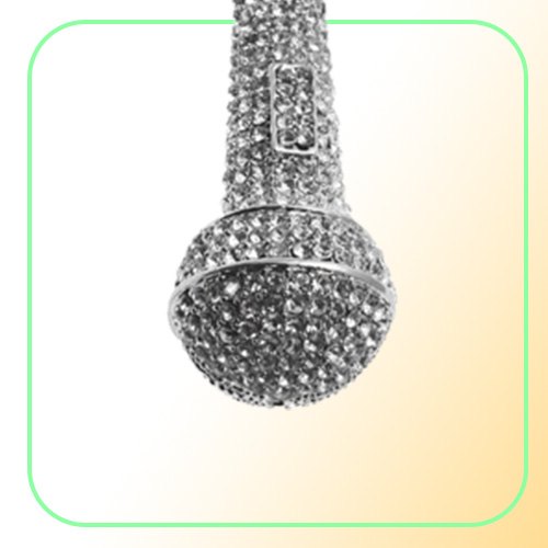Mens Iced Out Pendant Necklace Fashion Microphone Hip Hop Necklaces Jewelry Gold Cuban Chain