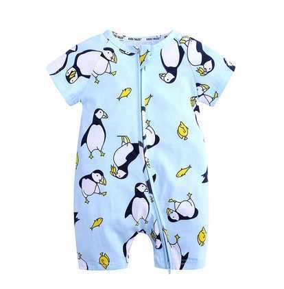 Kids Tales Brand 2020 Kids Clothes Fruit Pattern Baby Jumpsuit Short Sleeve Infant Romper Baby Boy Girl Zip Sleepsuit G1221