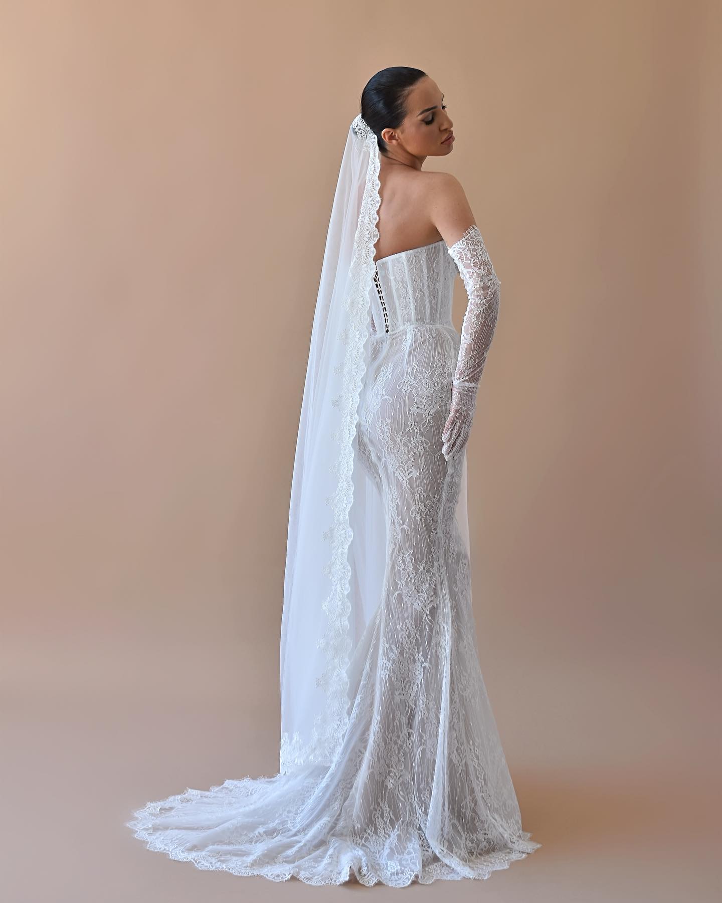 Glamourous Lace Mermaid Dresses Sweetheart Appliques Wedding Dress Sweep Train Long Sleeves Robe De Mariee Bridal Gowns 0515