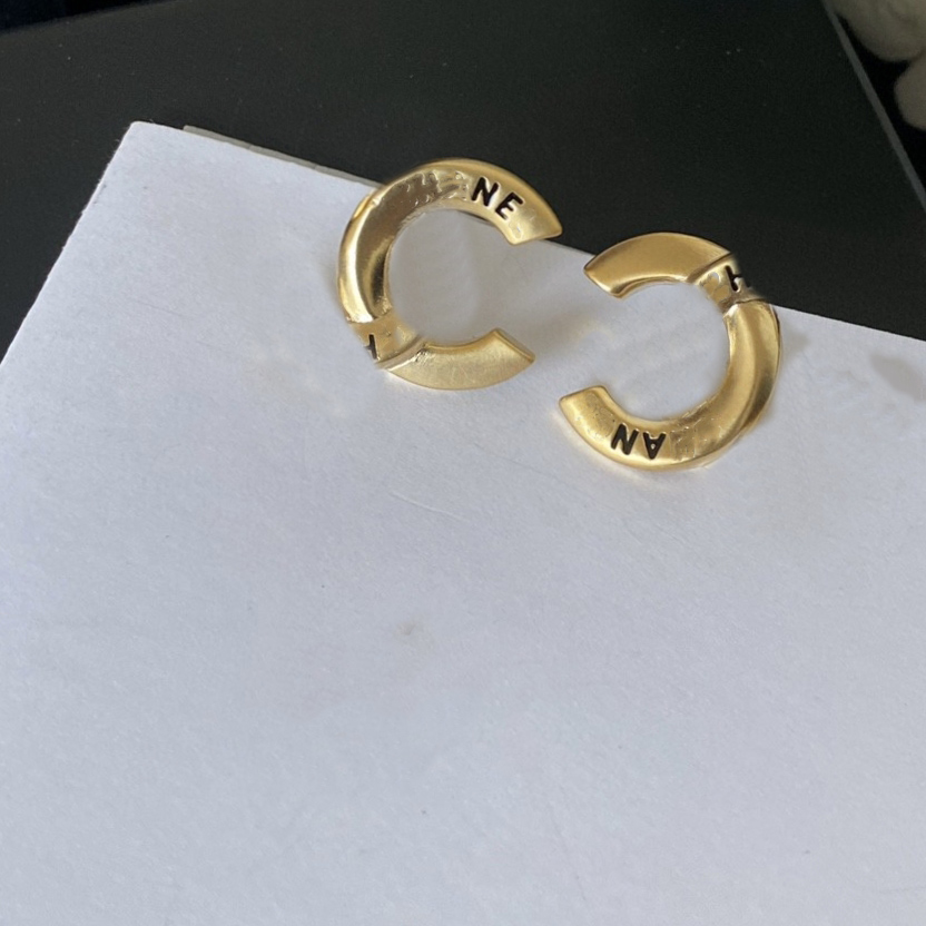 New Woman Stud C Logo Earrings Designer Letter Hoop C Earing Women jewelry Ccity Double 453