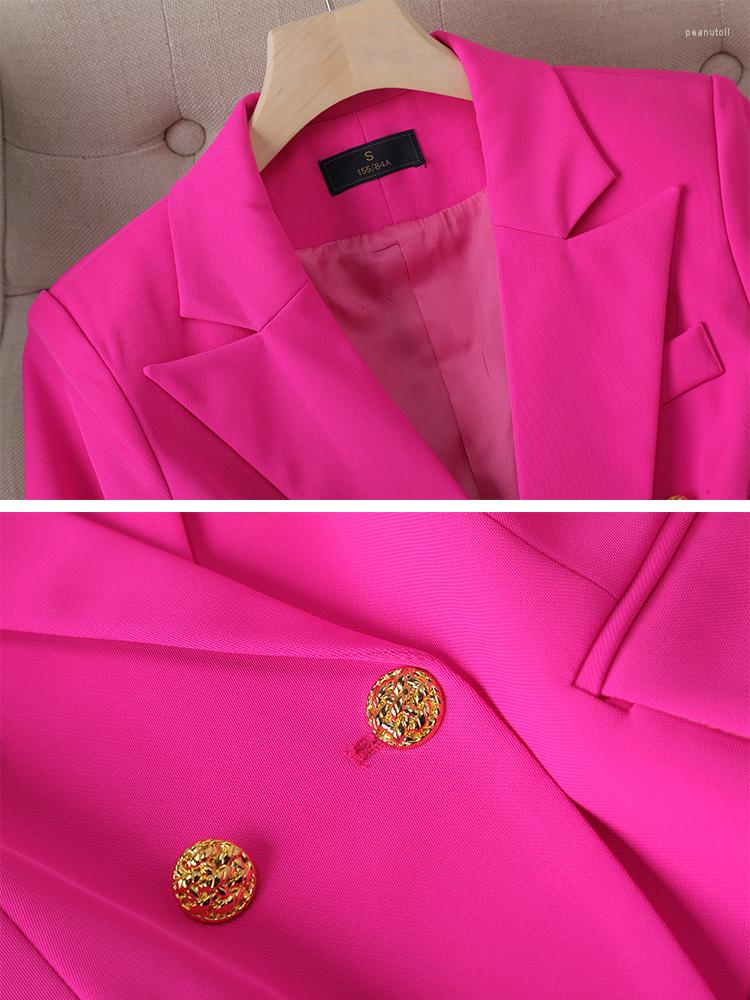 Womens Two Piece Pants tracksuit women Ladies Formal Blazer And Pant Suit Women Female Pink Jacket Trouser Business Work Wear 2 Set