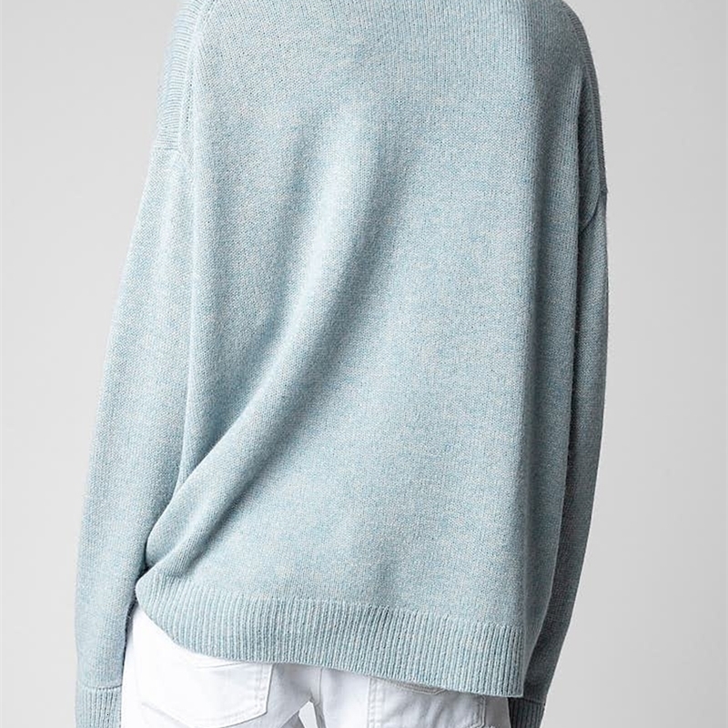 Women's Sweaters Letter Embroidery Sweater Women 2023 Autumn Winter Asymmetrical Hem Wool Fashion Pullover Streetwear Jumpers Female 230727