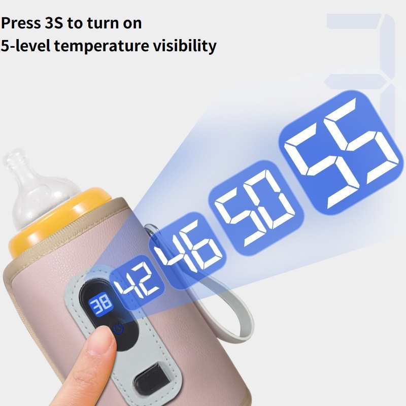 Bottle Warmers Sterilizers Universal Baby Milk Warmer Digital Display Bag USB Nursing Heater Portable Thermal for Travel 230727