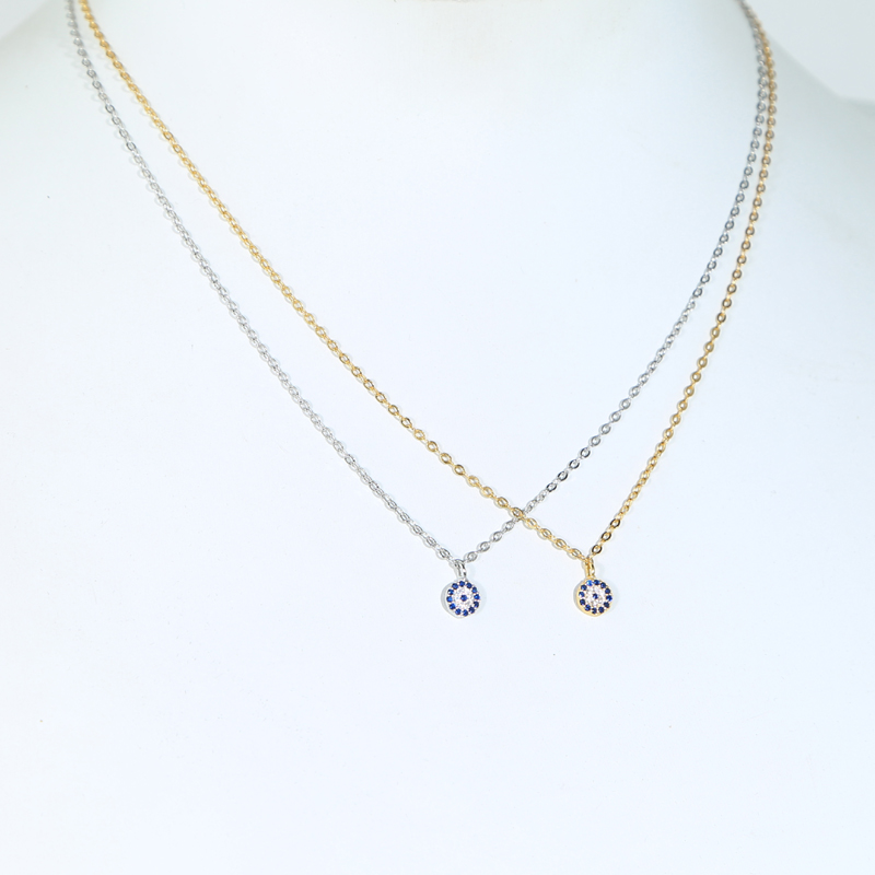 Sier Blue Zircon Pendant Necklace | Iced Out Hip Hop Jewelry for Men & Women