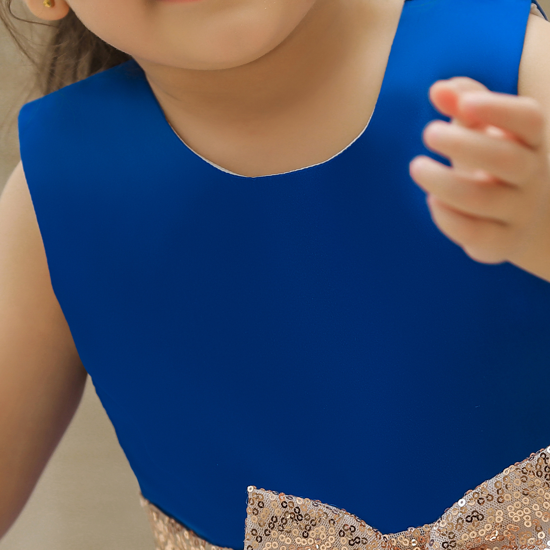 2023 New Baby Girls Summer Dress Chinese Embroidery Style Gift Dress Bowtie Dress Princess Girls Party Dress