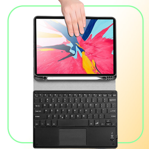 Touch Function Bluetooth Keyboard Cases For Ipad Air4 109 Protective Cover Pro 11 129 Inch Tablet Pen Slot