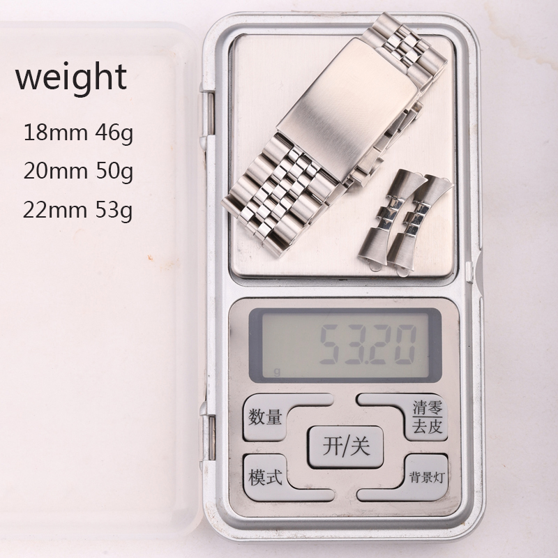 Watch Bands Stainless Steel Watch Bracelet Strap 18mm 20mm 22mm Curved End Watchbands Women Men Silver Metal Clocks Accessories 230728