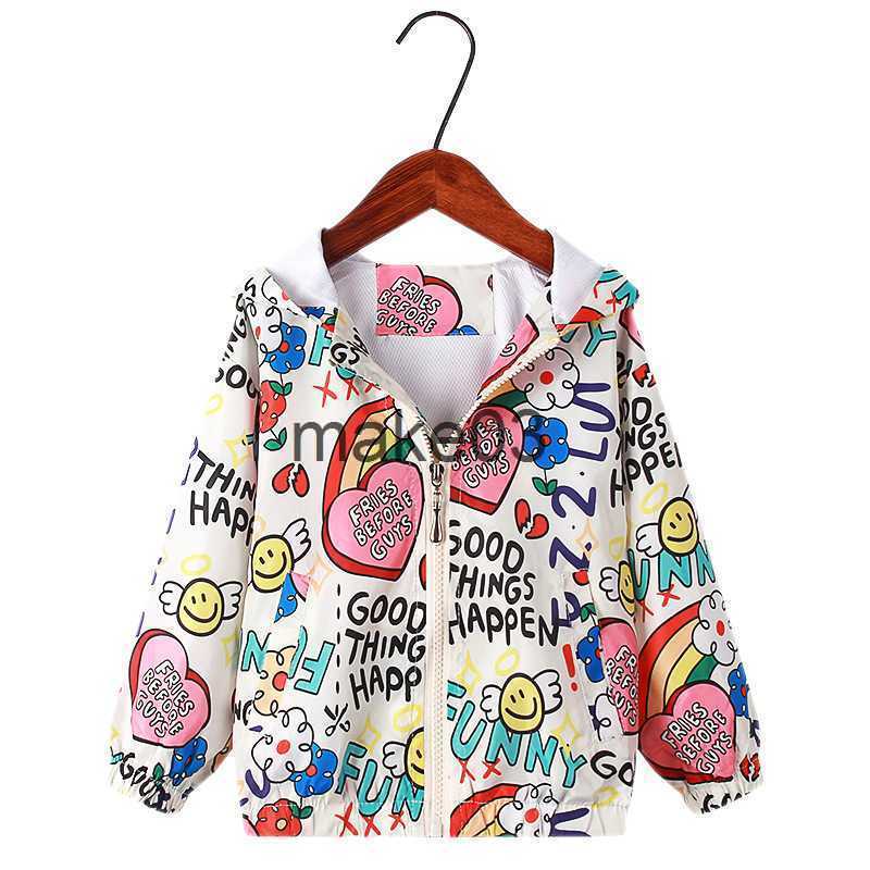 Jackets Little maven 2022 Baby Girls Jacket Coat Spring and Autumn Outwear Casual Clothes Alphabet for Kids Lovely Hoodie 27 year J230728
