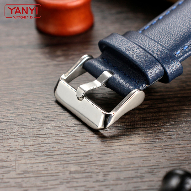 Watch Bands Top layer cowhide Genuine Leather bracelet dark blue color watch strap 16mm 18mm 19mm 20mm 21mm 22mm watchband wristwatches band 230728