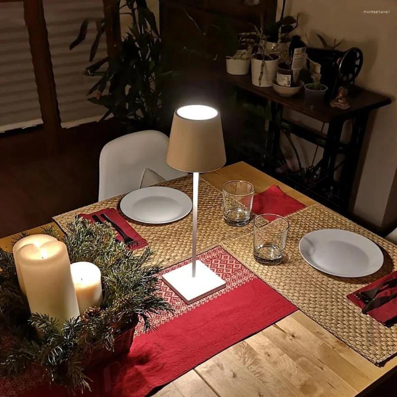 Lamps Table LED Rechargeable Lamp Desk Light El Restaurant Cordless Touch Portable 360° Lighting Battery ing