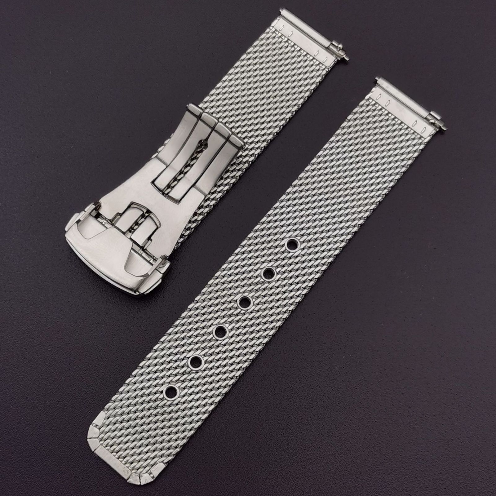 Watch Bands 20mm 22mm Mesh Stainless Steel Band for 007 300 Bracelet Folding Buckle Men Business Metal Strap 230727