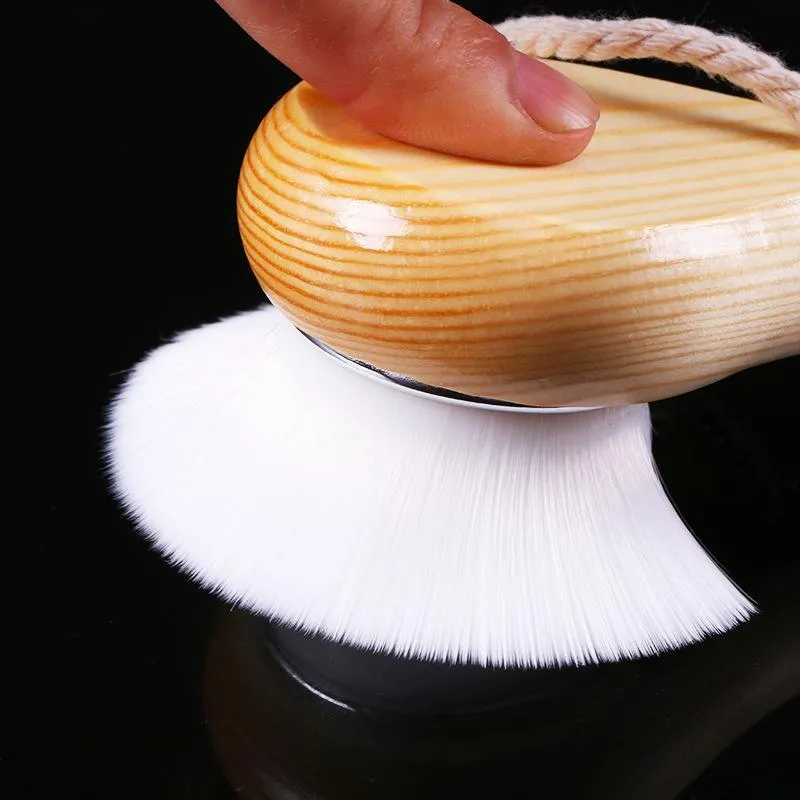 Wood Handle Cleansing Brush Beauty Tools Soft Fber Hair Manual Brush Cleaning Handheld Face Brushes Skin Care Face Wholesale Cepillo De Limpieza Con D