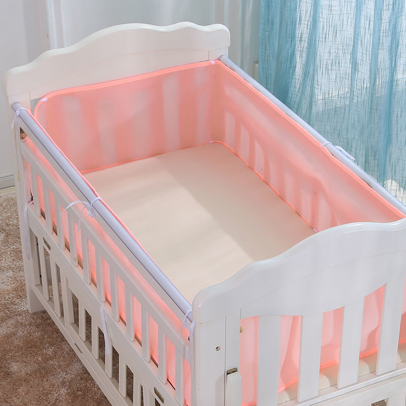 Mats 30x250cm Baby 3D Bed Surround Summer Breathable Net Crib Anti collision Long Bumper Splicing Children Bedding 230727