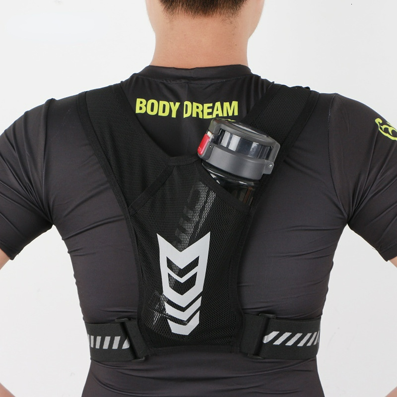Outdoor Bags Reflective Running Backpack Universal Lightweight Sport Running Vest Mobile Phone Cards Bag For Jogging Fitness Male Female Vest 230727